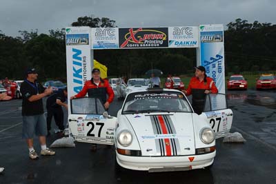 27;16-November-2008;ARC;Australia;Australian-Rally-Championship;Coffs-Coast;Coffs-Harbour;Grant-Geelan;Jeffrey-David;NSW;NSW-Rally-Championship;NSWRC;New-South-Wales;Porsche-911-Carrera;auto;celebration;motorsport;podium;racing;wide-angle