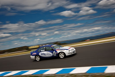 5;21-November-2008;Andrew-Nowland;Australia;Ford-Falcon-AU;Island-Magic;Melbourne;PIARC;Phillip-Island;Sports-Sedans;VIC;Victoria;auto;clouds;motorsport;racing;sky;wide-angle