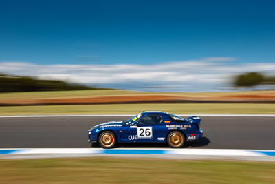 26;21-November-2008;Andrew-Bollom;Australia;Island-Magic;Mazda-RX‒7;Melbourne;PIARC;Peter-Rushton;Phillip-Island;Sports-Cars;Topshot;VIC;Victoria;auto;clouds;motorsport;movement;racing;sky;speed;wide-angle