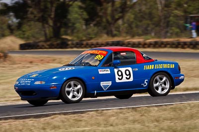 99;7-March-2009;Australia;Kevin-Brown;Mazda-MX‒5;Mazda-MX5;Mazda-Miata;Morgan-Park-Raceway;QLD;Queensland;Warwick;auto;motorsport;racing;super-telephoto