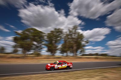 35;7-March-2009;Australia;Chris-Berry;Ford-Falcon-AU;Morgan-Park-Raceway;QLD;Queensland;Topshot;Warwick;auto;clouds;motion-blur;motorsport;racing;sky;wide-angle