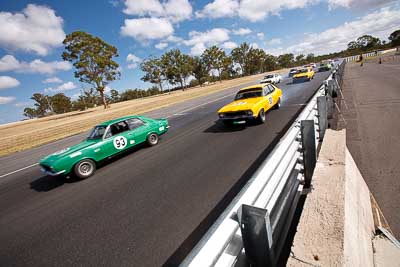 52;93;8-March-2009;Australia;Ethan-Lind;Group-N;Historic-Touring-Cars;Holden-Torana-GTR-XU‒1;Morgan-Park-Raceway;Nick-Marentis;QLD;Queensland;Warwick;auto;classic;clouds;motorsport;racing;sky;vintage;wide-angle