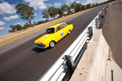 62;8-March-2009;Australia;Ford-Cortina-GT;Group-N;Historic-Touring-Cars;Morgan-Park-Raceway;QLD;Queensland;Russell-Brown;Warwick;auto;classic;clouds;motorsport;racing;sky;vintage;wide-angle