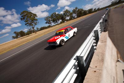 41;8-March-2009;Australia;Datsun-1600;Group-N;Historic-Touring-Cars;Ian-McIlwain;Morgan-Park-Raceway;QLD;Queensland;Warwick;auto;classic;clouds;motorsport;racing;sky;vintage;wide-angle