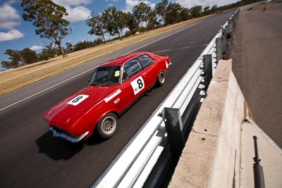 8;8-March-2009;Australia;Bruce-Dummett;Group-N;Historic-Touring-Cars;Holden-Torana-GTR-XU‒1;Morgan-Park-Raceway;QLD;Queensland;Warwick;auto;classic;clouds;motorsport;racing;sky;vintage;wide-angle