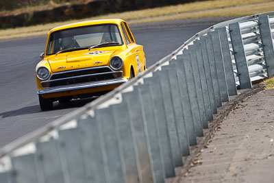 62;8-March-2009;Australia;Ford-Cortina-GT;Group-N;Historic-Touring-Cars;Morgan-Park-Raceway;QLD;Queensland;Russell-Brown;Warwick;auto;classic;motorsport;racing;super-telephoto;vintage