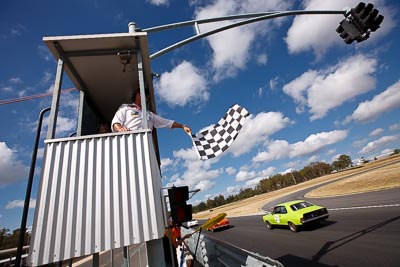 21;8-March-2009;Australia;Group-N;Historic-Touring-Cars;Holden-Torana-GTR-XU‒1;Mark-Switzer;Morgan-Park-Raceway;QLD;Queensland;Warwick;auto;classic;clouds;motorsport;racing;sky;vintage;wide-angle