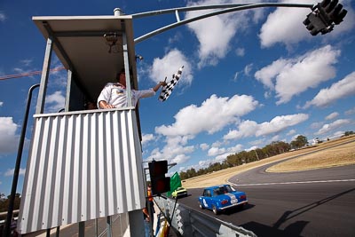 1;8-March-2009;Australia;Bob-Sudall;Group-N;Historic-Touring-Cars;Mazda-RX‒2;Morgan-Park-Raceway;QLD;Queensland;Warwick;auto;classic;clouds;motorsport;racing;sky;vintage;wide-angle