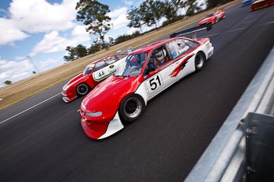 44;51;8-March-2009;Australia;Bob-McLoughlin;Colin-Smith;Holden-Commodore-VL;Morgan-Park-Raceway;QLD;Queensland;Rover-Vitesse;Warwick;auto;motorsport;racing;wide-angle