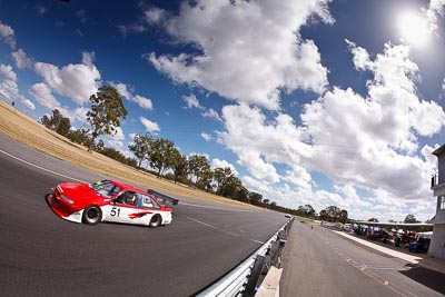 51;8-March-2009;Australia;Bob-McLoughlin;Holden-Commodore-VL;Morgan-Park-Raceway;QLD;Queensland;Warwick;auto;fisheye;motorsport;racing