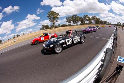 20;8;90;8-March-2009;Australia;David-Gainer;Fred-Douglas;Mazda-MX‒5;Mazda-MX5;Mazda-Miata;Morgan-Park-Raceway;Peter-Lacey;QLD;Queensland;Warwick;auto;fisheye;motorsport;racing