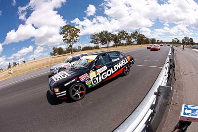 55;67;8-March-2009;Australia;Holden-Commodore-VN;Morgan-Park-Raceway;QLD;Queensland;Trevor-Laracy;Warwick;auto;fisheye;motorsport;racing