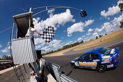 3;8-March-2009;Australia;Ford-Falcon-AU;Kris-Walton;Morgan-Park-Raceway;QLD;Queensland;Warwick;auto;fisheye;motorsport;racing