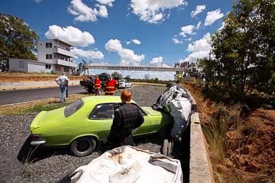 21;8-March-2009;Australia;Group-N;Historic-Touring-Cars;Holden-Torana-GTR-XU‒1;Mark-Switzer;Morgan-Park-Raceway;QLD;Queensland;Warwick;auto;classic;clouds;motorsport;racing;sky;vintage;wide-angle