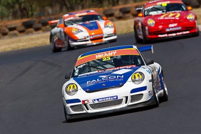 23;8-March-2009;Australia;Morgan-Park-Raceway;Porsche-996-GT3-Cup;QLD;Queensland;Roger-Lago;Warwick;auto;motorsport;racing;super-telephoto