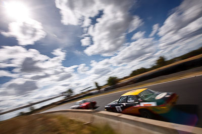 2;8-March-2009;Australia;Cameron-Stanfield;Holden-HQ;Morgan-Park-Raceway;QLD;Queensland;Warwick;auto;clouds;motion-blur;motorsport;racing;sky;sun;wide-angle