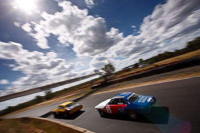 8;8-March-2009;Australia;Holden-HQ;Morgan-Park-Raceway;QLD;Queensland;Scott-Tamati;Warwick;auto;clouds;motion-blur;motorsport;racing;sky;sun;wide-angle