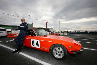 64;10-April-2009;1974-Datsun-260Z;Australia;Bathurst;FOSC;Festival-of-Sporting-Cars;Geoff-Owens;Mt-Panorama;NSW;New-South-Wales;ZED660;atmosphere;auto;clouds;motorsport;paddock;racing;sky;wide-angle