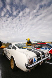 302;10-April-2009;1966-Ford-Mustang-Fastback;30366H;Australia;Bathurst;David-Livian;FOSC;Festival-of-Sporting-Cars;Mt-Panorama;NSW;New-South-Wales;atmosphere;auto;clouds;motorsport;paddock;racing;sky;wide-angle