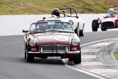 57;10-April-2009;1969-MGB-Mk-II;Australia;Bathurst;FOSC;Festival-of-Sporting-Cars;MGB69V;Mt-Panorama;NSW;New-South-Wales;Philip-Powell;Regularity;auto;motorsport;racing;super-telephoto