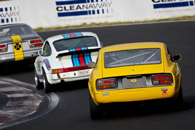 240;10-April-2009;1971-Datsun-240Z;Australia;Bathurst;FOSC;Festival-of-Sporting-Cars;Historic-Sports-Cars;Mt-Panorama;NSW;New-South-Wales;Russell-Stanford;auto;classic;motorsport;racing;super-telephoto;vintage