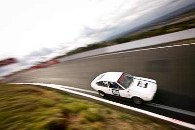 166;10-April-2009;1980-Alfa-Romeo-GTV;Australia;Bathurst;FOSC;Festival-of-Sporting-Cars;Historic-Sports-Cars;Mt-Panorama;NSW;New-South-Wales;Steve-Smith;auto;classic;clouds;motion-blur;motorsport;racing;sky;vintage;wide-angle