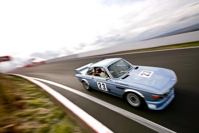 23;10-April-2009;1973-BMW-30CSL;30605H;Australia;Bathurst;FOSC;Festival-of-Sporting-Cars;Historic-Sports-Cars;Mt-Panorama;NSW;New-South-Wales;Peter-McNamara;auto;classic;clouds;motion-blur;motorsport;racing;sky;vintage;wide-angle