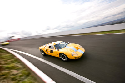 148;10-April-2009;1967-Ford-GT40;Australia;Bathurst;FOSC;Festival-of-Sporting-Cars;Historic-Sports-Cars;John-Pooley;Mt-Panorama;NSW;New-South-Wales;auto;classic;clouds;motion-blur;motorsport;racing;sky;vintage;wide-angle