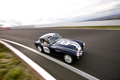 180;10-April-2009;1959-Austin-Healey-3000;35868H;Australia;Bathurst;Colin-Goldsmith;FOSC;Festival-of-Sporting-Cars;Historic-Sports-Cars;Mt-Panorama;NSW;New-South-Wales;auto;classic;clouds;motion-blur;motorsport;racing;sky;vintage;wide-angle