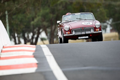 57;11-April-2009;1969-MGB-Mk-II;Australia;Bathurst;FOSC;Festival-of-Sporting-Cars;MGB69V;Mt-Panorama;NSW;New-South-Wales;Philip-Powell;Regularity;auto;motorsport;racing;super-telephoto