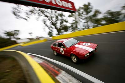 58;11-April-2009;1977-Alfa-Romeo-GTV;Australia;Bathurst;FOSC;Festival-of-Sporting-Cars;Historic-Sports-Cars;Mt-Panorama;NSW;New-South-Wales;Phil-Baskett;auto;classic;motion-blur;motorsport;racing;vintage;wide-angle