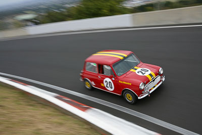 20;11-April-2009;1969-Mini-Cooper-S;Australia;Bathurst;FOSC;Festival-of-Sporting-Cars;Gregory-Wakefield;Mt-Panorama;NSW;New-South-Wales;Sports-Touring;auto;motion-blur;motorsport;racing;wide-angle