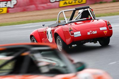11;11-April-2009;1962-MG-Midget-MK-II;Australia;Bathurst;FOSC;Festival-of-Sporting-Cars;Marque-and-Production-Sports;Mt-Panorama;NSW;New-South-Wales;Roland-McIntosh;auto;motion-blur;motorsport;racing;super-telephoto