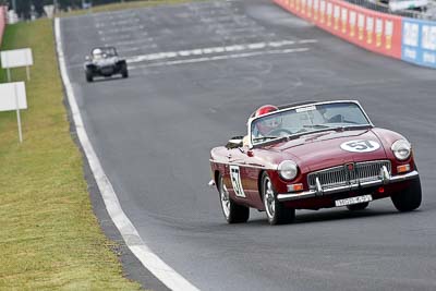 57;12-April-2009;1969-MGB-Mk-II;Australia;Bathurst;FOSC;Festival-of-Sporting-Cars;MGB69V;Mt-Panorama;NSW;New-South-Wales;Philip-Powell;Regularity;auto;motorsport;racing;super-telephoto