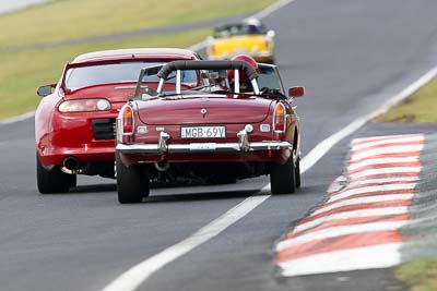 57;12-April-2009;1969-MGB-Mk-II;Australia;Bathurst;FOSC;Festival-of-Sporting-Cars;MGB69V;Mt-Panorama;NSW;New-South-Wales;Philip-Powell;Regularity;auto;motorsport;racing;super-telephoto