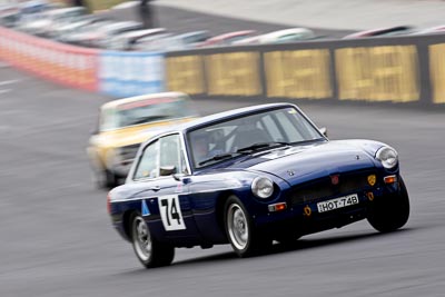74;12-April-2009;1974-MGB-V8;Australia;Bathurst;FOSC;Festival-of-Sporting-Cars;HOT74B;Historic-Sports-Cars;Kevin-George;Mt-Panorama;NSW;New-South-Wales;auto;classic;motion-blur;motorsport;racing;super-telephoto;vintage