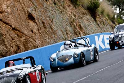 63;12-April-2009;1953-Austin-Healey-1004;Australia;Bathurst;Damian-Moloney;FOSC;Festival-of-Sporting-Cars;Historic-Sports-Cars;Mt-Panorama;NSW;New-South-Wales;RFE437;auto;classic;motorsport;racing;super-telephoto;vintage