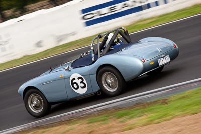 63;12-April-2009;1953-Austin-Healey-1004;Australia;Bathurst;Damian-Moloney;FOSC;Festival-of-Sporting-Cars;Historic-Sports-Cars;Mt-Panorama;NSW;New-South-Wales;RFE437;auto;classic;motorsport;racing;telephoto;vintage