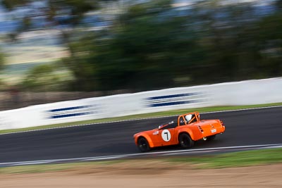 7;12-April-2009;1964-Austin-Healey-Sprite;Australia;Bathurst;FOSC;Festival-of-Sporting-Cars;Graham-Phillips;Mt-Panorama;NSW;New-South-Wales;Regularity;auto;motion-blur;motorsport;racing;telephoto