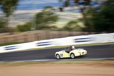 237;12-April-2009;1960-Triumph-TR3A;Australia;Bathurst;DKD48;Daniel-Dumolo;FOSC;Festival-of-Sporting-Cars;Mt-Panorama;NSW;New-South-Wales;Regularity;auto;motion-blur;motorsport;racing;telephoto
