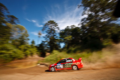 25;9-May-2009;ARC;Australia;Australian-Rally-Championship;Charlie-Drake;Eoin-Moynihan;Evo-8;IROQ;Imbil;International-Rally-Of-Queensland;Mitsubishi-Lancer;Mitsubishi-Lancer-Evolution-VIII;QLD;Queensland;Rally-Queensland;Sunshine-Coast;auto;clouds;motion-blur;motorsport;racing;sky;special-stage;speed;view;water-splash;wide-angle