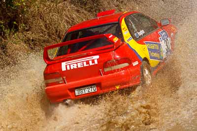 30;9-May-2009;ARC;Andrew-Houghton;Australia;Australian-Rally-Championship;IROQ;Imbil;International-Rally-Of-Queensland;QLD;Queensland;Rally-Queensland;Richard-Houghton;Subaru-Impreza-WRX;Sunshine-Coast;Topshot;auto;motorsport;racing;special-stage;telephoto;water-splash