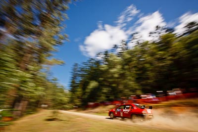 2;9-May-2009;APRC;Asia-Pacific-Rally-Championship;Australia;Evo-9;IROQ;Imbil;International-Rally-Of-Queensland;Katsu-Taguchi;MRF-Tyres;Mark-Stacey;Mitsubishi-Lancer;Mitsubishi-Lancer-Evolution-IX;QLD;Queensland;Rally-Queensland;Sunshine-Coast;Team-MRF;auto;clouds;motion-blur;motorsport;racing;sky;special-stage;speed;view;wide-angle