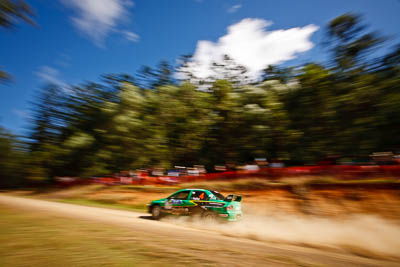 4;9-May-2009;APRC;Asia-Pacific-Rally-Championship;Australia;Evo-9;Hayden-Paddon;IROQ;Imbil;International-Rally-Of-Queensland;John-Kennard;Mitsubishi-Lancer;Mitsubishi-Lancer-Evolution-IX;QLD;Queensland;Rally-Queensland;Sunshine-Coast;Team-Green-NZ;Topshot;auto;clouds;motion-blur;motorsport;racing;sky;special-stage;speed;view;wide-angle