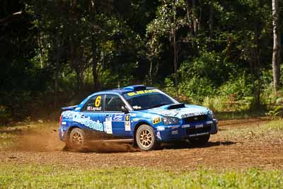 6;9-May-2009;APRC;Asia-Pacific-Rally-Championship;Australia;Ben-Searcy;IROQ;Imbil;International-Rally-Of-Queensland;Jean‒Louis-Leyraud;QLD;Queensland;Rally-Queensland;Subaru-Impreza-WRX-STI;Sunshine-Coast;auto;motorsport;racing;special-stage;telephoto