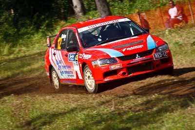 12;9-May-2009;APRC;Asia-Pacific-Rally-Championship;Australia;David-Green;Evo-9;IROQ;Imbil;International-Rally-Of-Queensland;Mitsubishi-Lancer;Mitsubishi-Lancer-Evolution-IX;Nathan-Quinn;QLD;Queensland;Rally-Queensland;Sunshine-Coast;auto;motorsport;racing;special-stage;telephoto