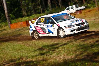 13;9-May-2009;APRC;Asia-Pacific-Rally-Championship;Atsushi-Masumura;Australia;Evo-7;IROQ;Imbil;International-Rally-Of-Queensland;Mitsubishi-Lancer;Mitsubishi-Lancer-Evolution-VII;Naoya-Tanaka;QLD;Queensland;Rally-Queensland;Sunshine-Coast;Super-Alex-Troop;auto;motorsport;racing;special-stage;telephoto