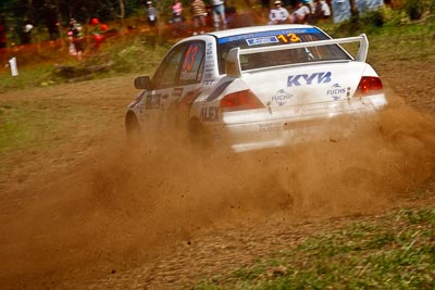 13;9-May-2009;APRC;Asia-Pacific-Rally-Championship;Atsushi-Masumura;Australia;Evo-7;IROQ;Imbil;International-Rally-Of-Queensland;Mitsubishi-Lancer;Mitsubishi-Lancer-Evolution-VII;Naoya-Tanaka;QLD;Queensland;Rally-Queensland;Sunshine-Coast;Super-Alex-Troop;auto;dirt;dust;motorsport;racing;special-stage;telephoto