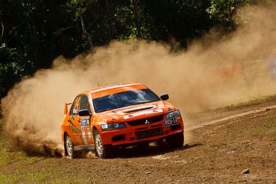 14;9-May-2009;APRC;Asia-Pacific-Rally-Championship;Australia;Evo-9;IROQ;Imbil;International-Rally-Of-Queensland;Mitsubishi-Lancer;Mitsubishi-Lancer-Evolution-IX;QLD;Queensland;Rally-Queensland;Reece-Jones-Rallysport;Rui-Wang;Song-Xiao;Sunshine-Coast;auto;dirt;dust;motorsport;racing;special-stage;telephoto