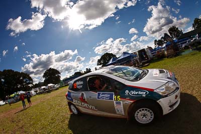 15;9-May-2009;ARC;Australia;Australian-Rally-Championship;Coral-Taylor;IROQ;Imbil;Imbil-Showgrounds;International-Rally-Of-Queensland;Neal-Bates;Neal-Bates-Motorsport;QLD;Queensland;Rally-Queensland;Sunshine-Coast;Toyota-TRD-Corolla-S2000;auto;clouds;fisheye;motorsport;racing;service-centre;service-park;showgrounds;sky;sun;view